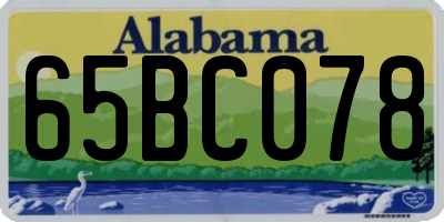 AL license plate 65BC078