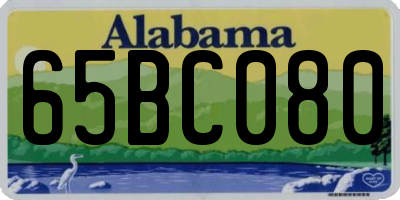AL license plate 65BC080