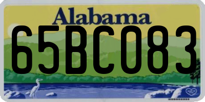 AL license plate 65BC083