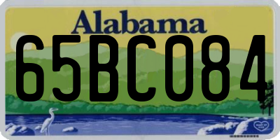 AL license plate 65BC084
