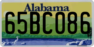 AL license plate 65BC086