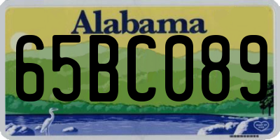 AL license plate 65BC089