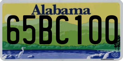 AL license plate 65BC100