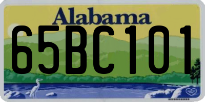 AL license plate 65BC101