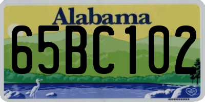 AL license plate 65BC102