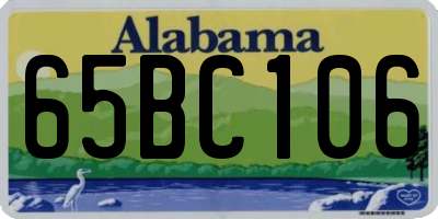 AL license plate 65BC106