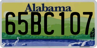 AL license plate 65BC107