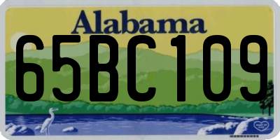 AL license plate 65BC109