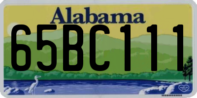 AL license plate 65BC111