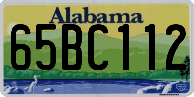 AL license plate 65BC112
