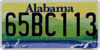 AL license plate 65BC113