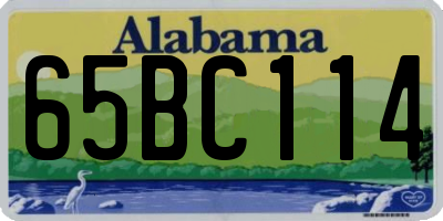 AL license plate 65BC114