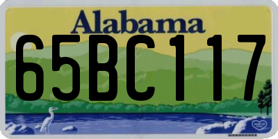 AL license plate 65BC117