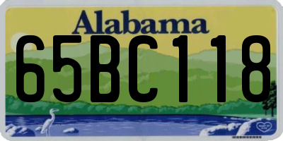 AL license plate 65BC118