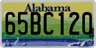 AL license plate 65BC120