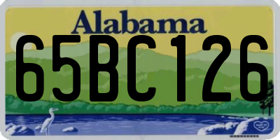 AL license plate 65BC126