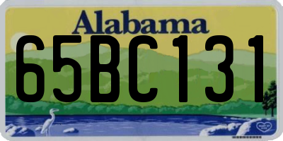 AL license plate 65BC131