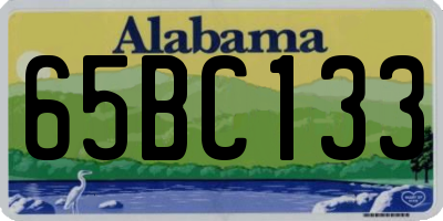 AL license plate 65BC133