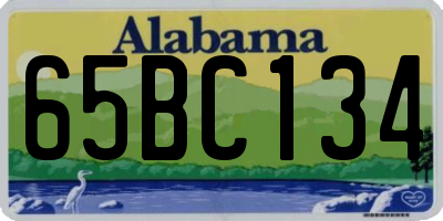 AL license plate 65BC134