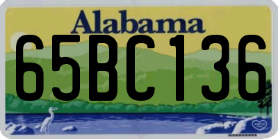 AL license plate 65BC136