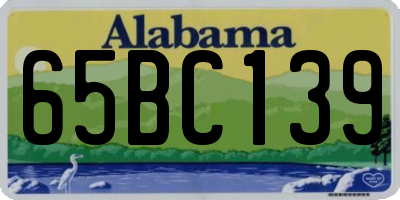 AL license plate 65BC139