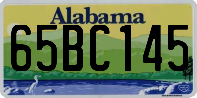 AL license plate 65BC145