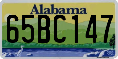 AL license plate 65BC147