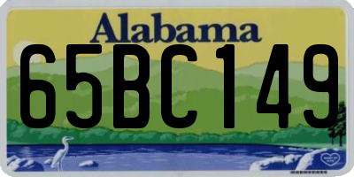 AL license plate 65BC149