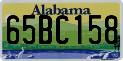 AL license plate 65BC158