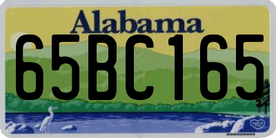 AL license plate 65BC165