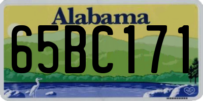 AL license plate 65BC171