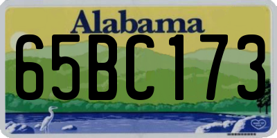 AL license plate 65BC173