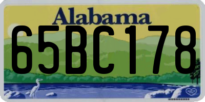 AL license plate 65BC178