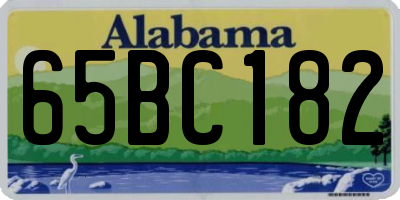 AL license plate 65BC182