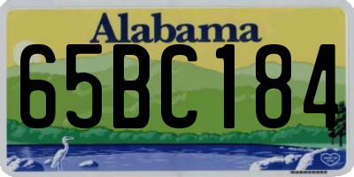 AL license plate 65BC184