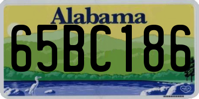 AL license plate 65BC186