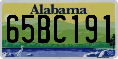 AL license plate 65BC191