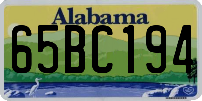 AL license plate 65BC194