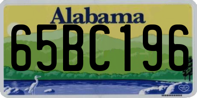 AL license plate 65BC196