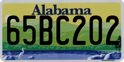 AL license plate 65BC202