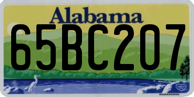 AL license plate 65BC207