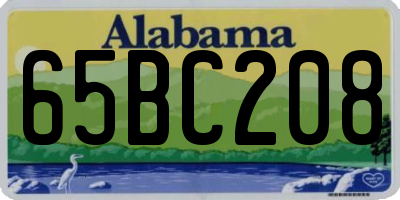 AL license plate 65BC208