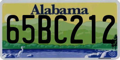 AL license plate 65BC212