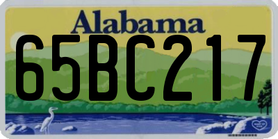 AL license plate 65BC217