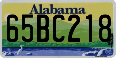 AL license plate 65BC218