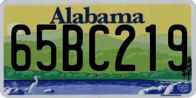 AL license plate 65BC219