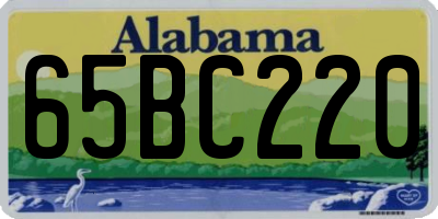 AL license plate 65BC220