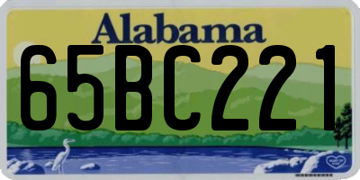 AL license plate 65BC221