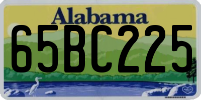 AL license plate 65BC225