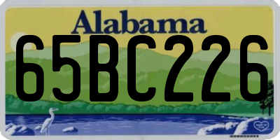 AL license plate 65BC226